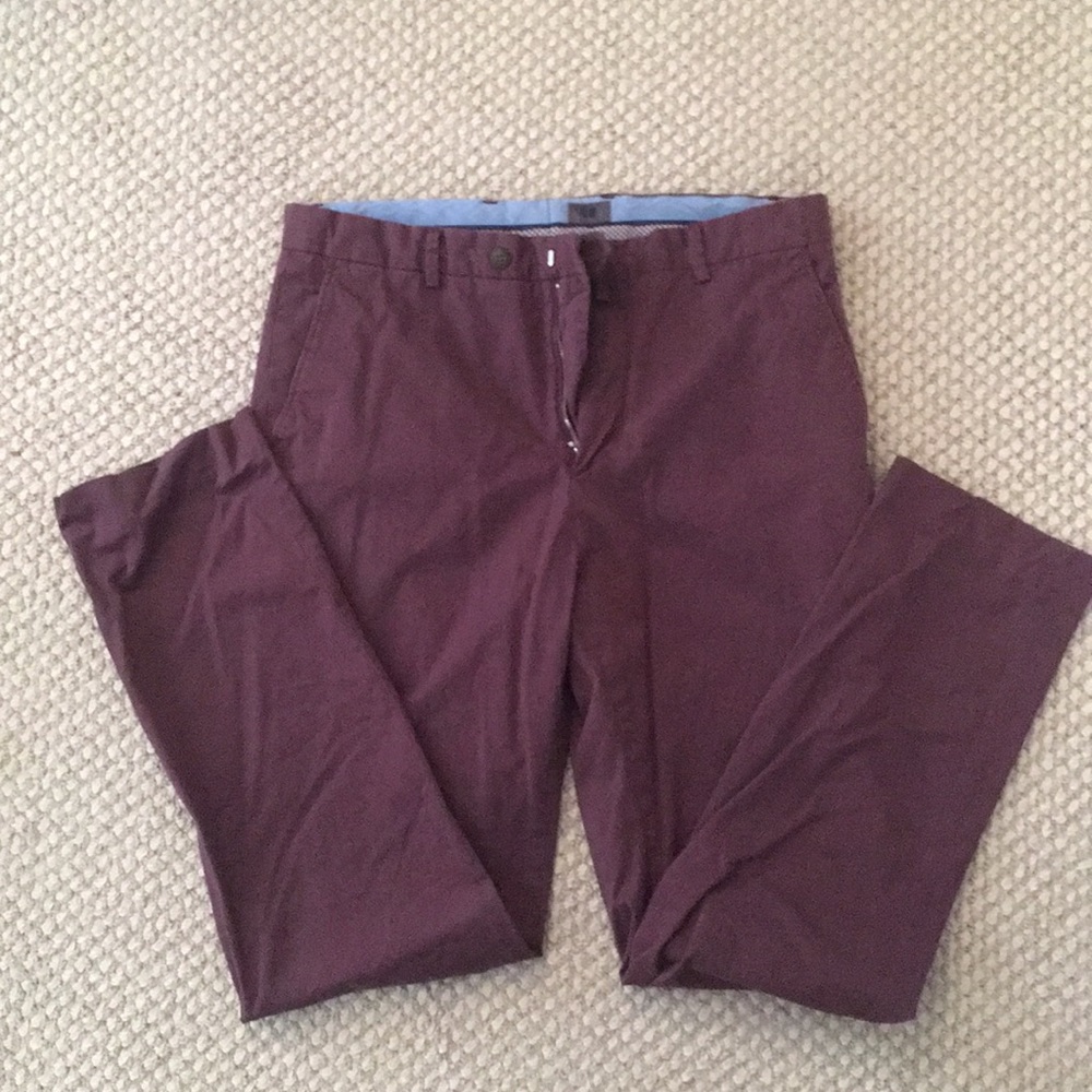 H&M Chinos. Waist 34R (Maroon)
